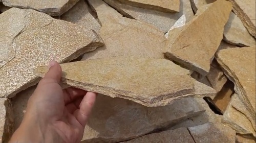 Плитняк златолит жёлтый для фасада 1,5-3 см купить в Миассе